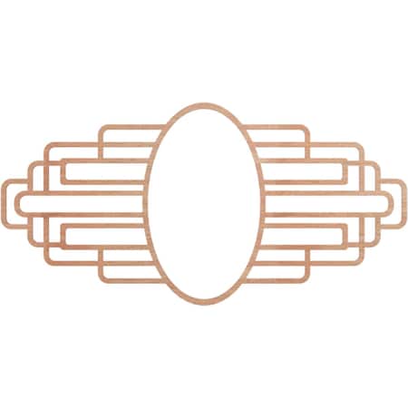 Ekena Millwork Elizabeth Wood Fretwork Pierced Ceiling Medallion, Cherry, 38"W x 19"H x 10 1/2"IW x 18"IH x 1/4"T CMWP38X19X0250EBCH